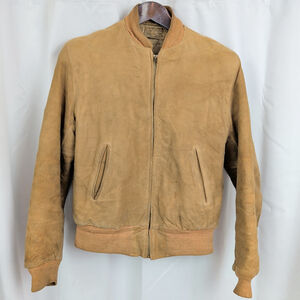 True Vintage Nubuck Leather Bomber Jacket